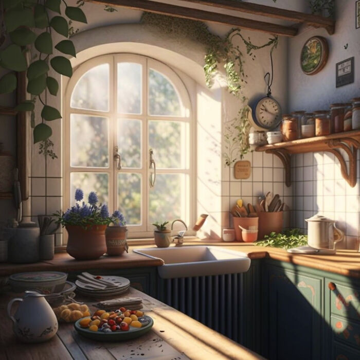 18. The kitchen of Snow White.