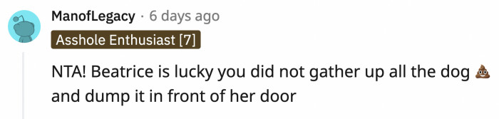 That was a lot of poop if she did it all winter long