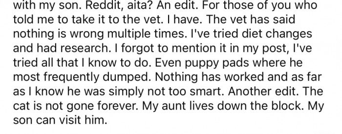 Then he added in an update after receiving some comments he needed to address.