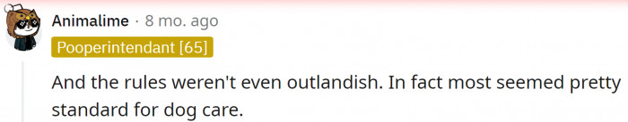 These rules seem pretty normal.