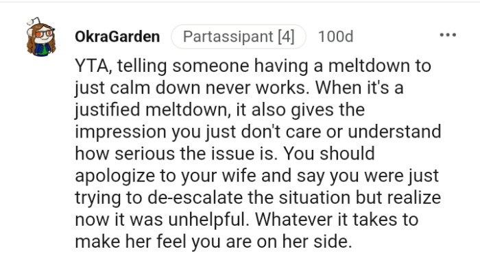 It gives the impression that you don't care