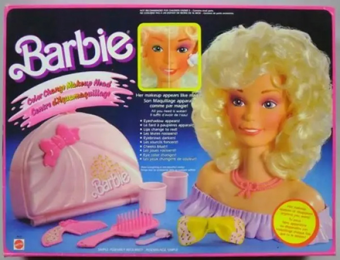 46. Barbie Makeup Head