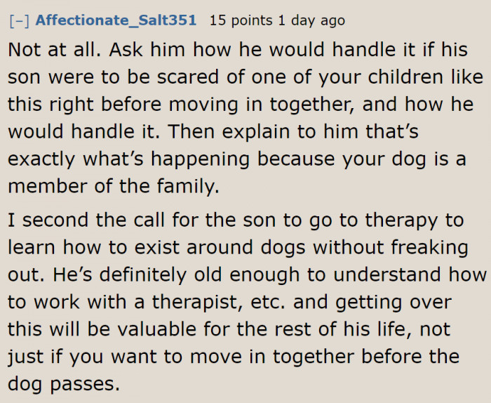 Should the son go to therapy?