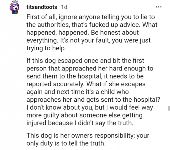 17. You were just trying to help