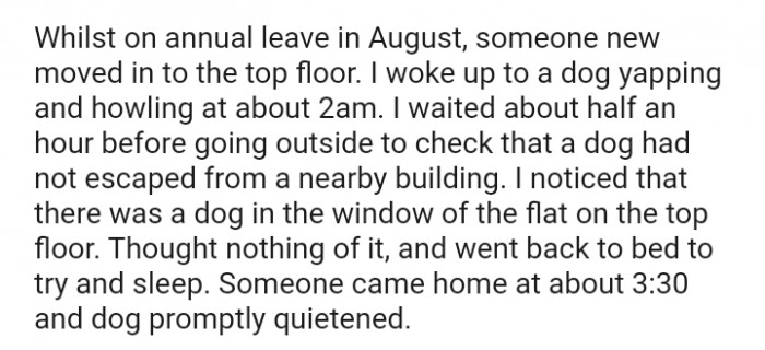 The OP Waited About Half an Hour