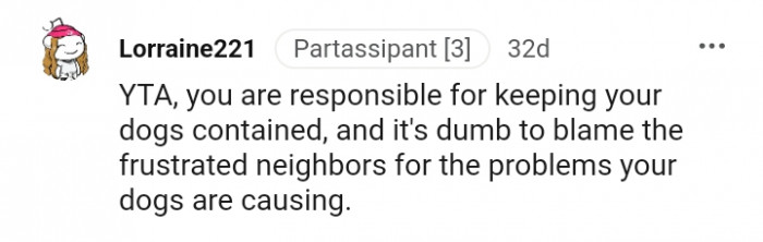 It's unwise to blame the frustrated neighbors