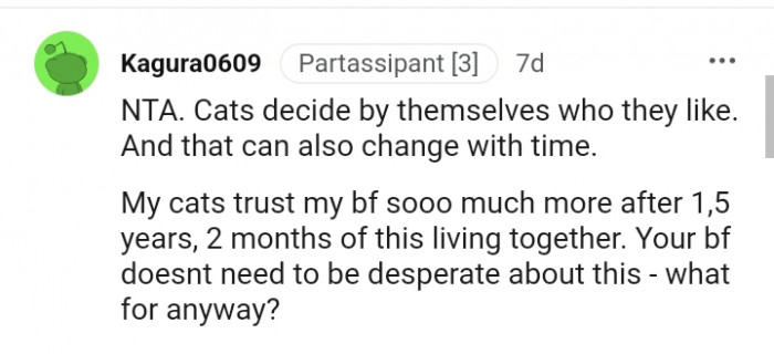 Your bf doesn't need to be desperate