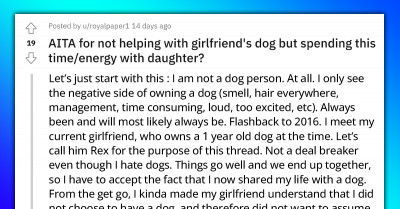 GF Mad Because Man Spends Most Of His Time And Energy On Daughter Instead Of The Dog