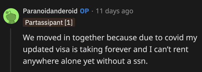 Did he offer OP his home out of the goodness of his heart?