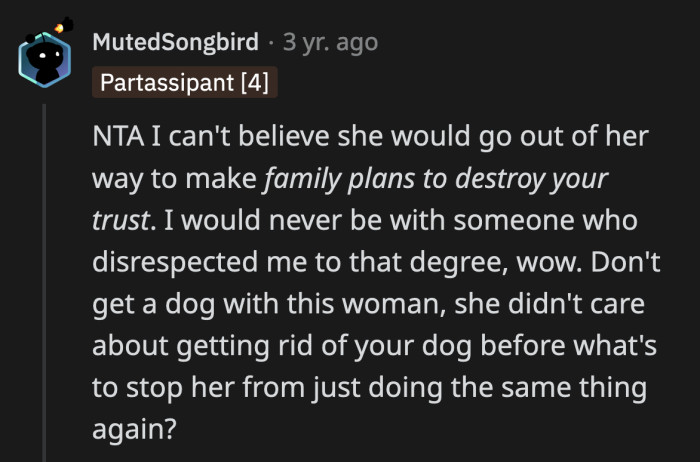 The last thing on OP's priority list should be getting a dog with his wife.