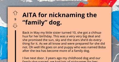 Redditor Sparks Family Drama By Nicknaming Family Dog