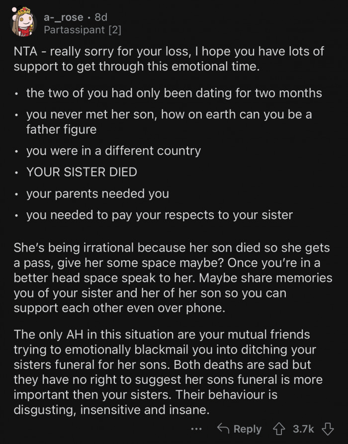 GF Upset After Her BF Of 2 Months Skipped Her Son’s Funeral To Grieve