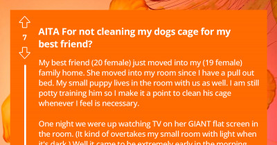 Redditor Gets Bashed Online For Not Waking Up To Clean Her Dog’s Cage, Which Her Friend Already Complained About