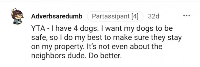 It's not even about the neighbors