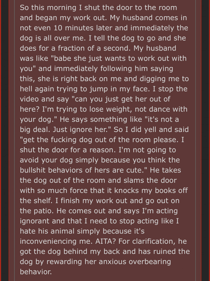 Things eventually escalated to an infuriating point, and OP couldn't hold back anymore.