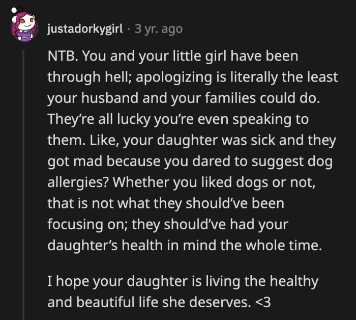 Why was it so bad for OP to suggest that her daughter could have dog allergies? Medical fact is not changed by people's affinity for animals.