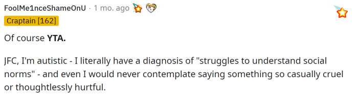 This comment was super long, so stay tuned for the rest of it after this posted screenshot.