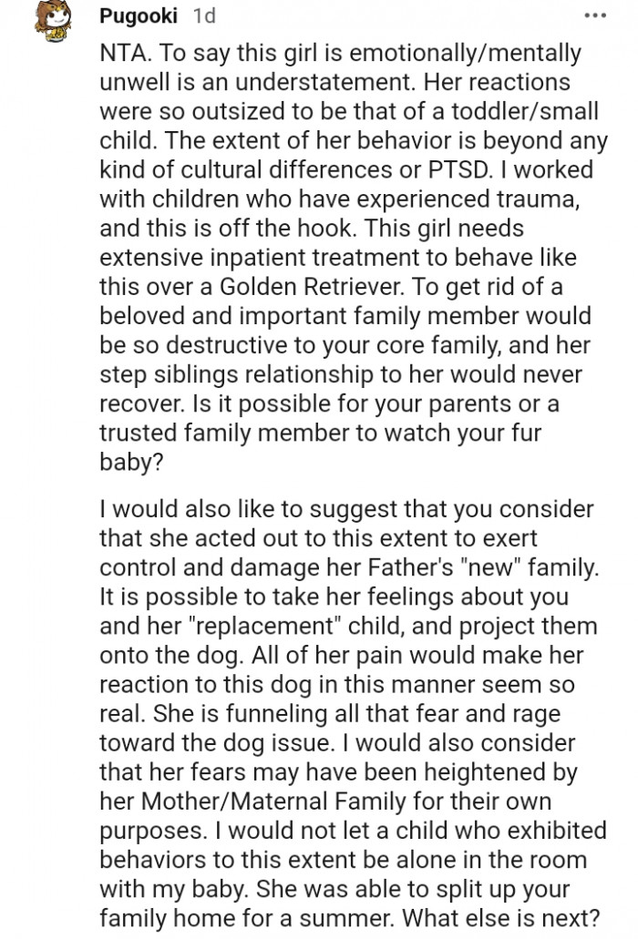 4. Her reactions were so outsized