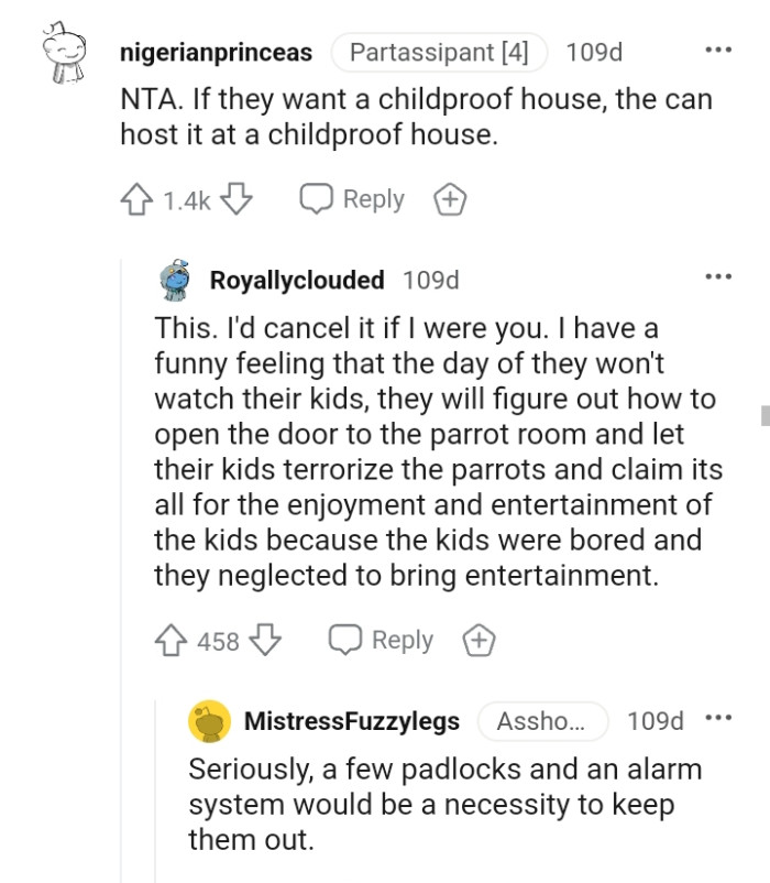 They can host it at a childproof house