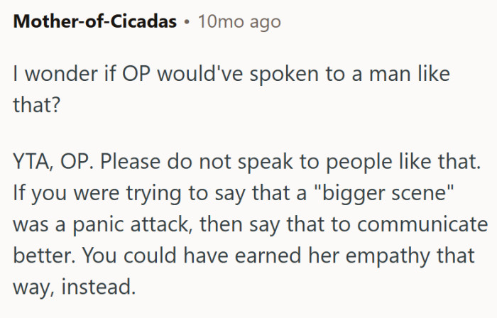 Would he talk to a man like that? A large man?