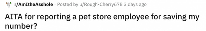 Why I reported a pet store employee...