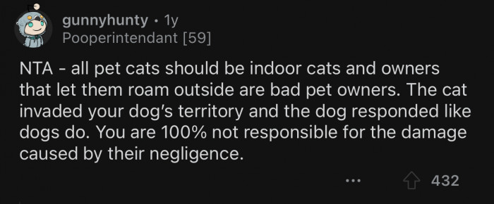 The neighbor should take responsibility for their negligence.