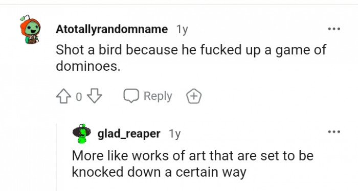 This OP's bird likes works of art that are set to be knocked down