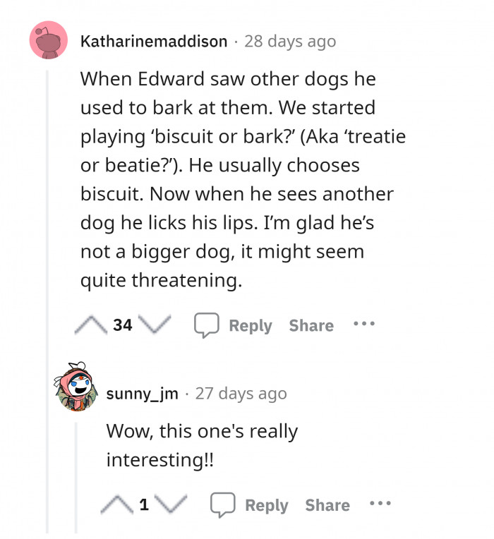 12. Treats instead of a muzzle.