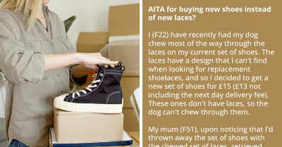 Redditor Buys New Shoes Because Her Dog Chewed The Laces On Old Shoes, Gets In Trouble With Her Mom