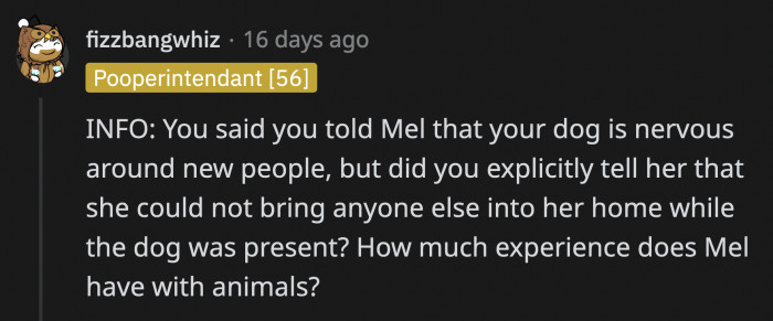 Commenters asked OP for more information before passing down judgment.