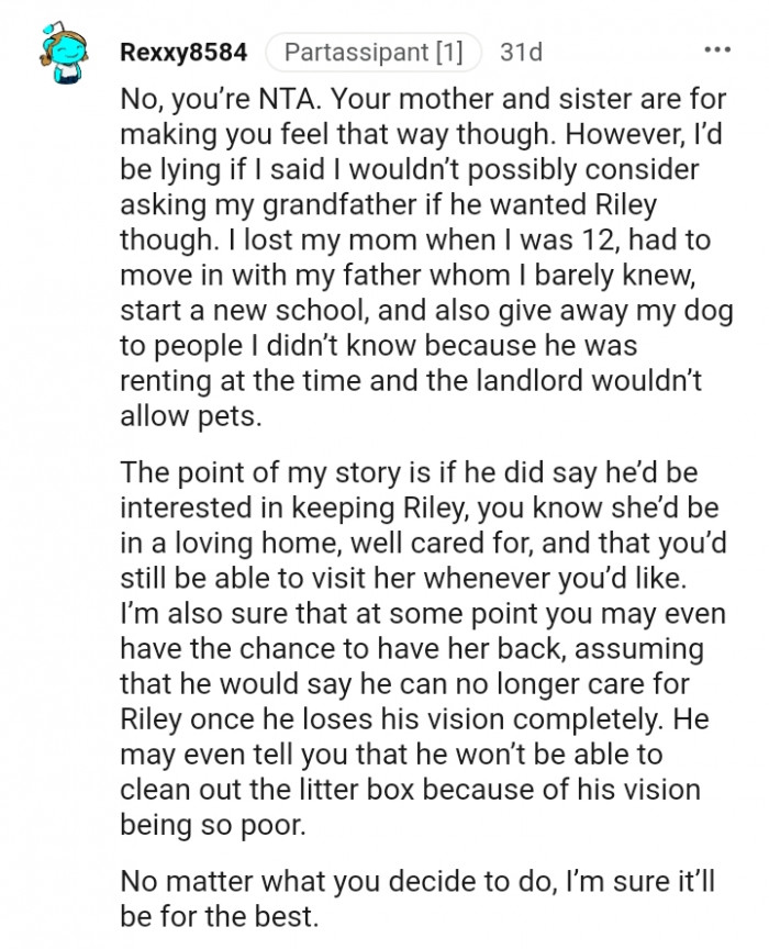 You know she'd be in a loving home