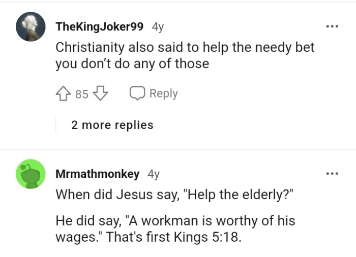 Christianity says help the needy