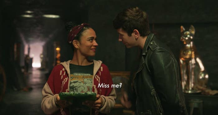 The original Eternals script didn't include the romance between Makkari and Druig but Chloe Zhao asked Barry Keoghan and Lauren Ridloff to add it in when she saw the sparks fly between them the first time they improvised together
