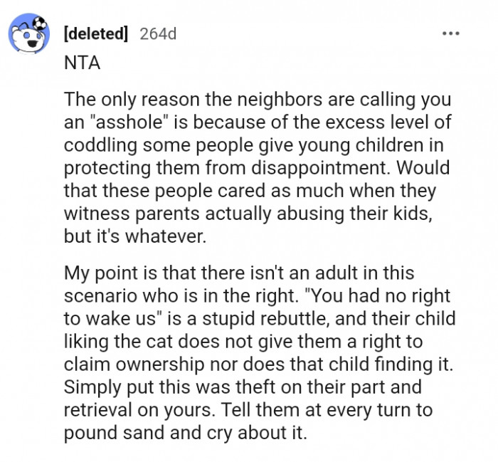 There is no adult who is in the right