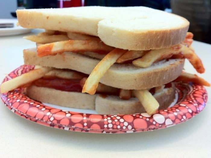 2. Double decker chip butties