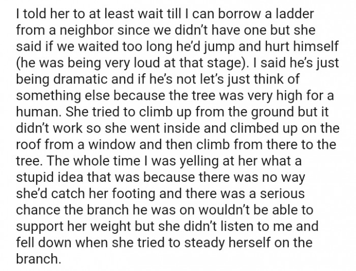 The whole time I was yelling at her