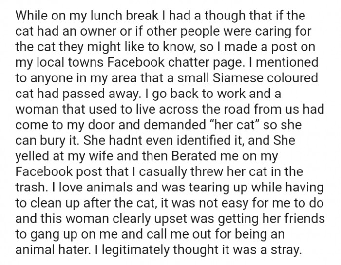 She yelled at my wife and then berated me.