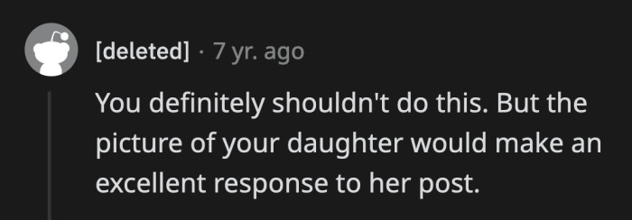 OP can set the record straight with one photo of her baby's injuries.