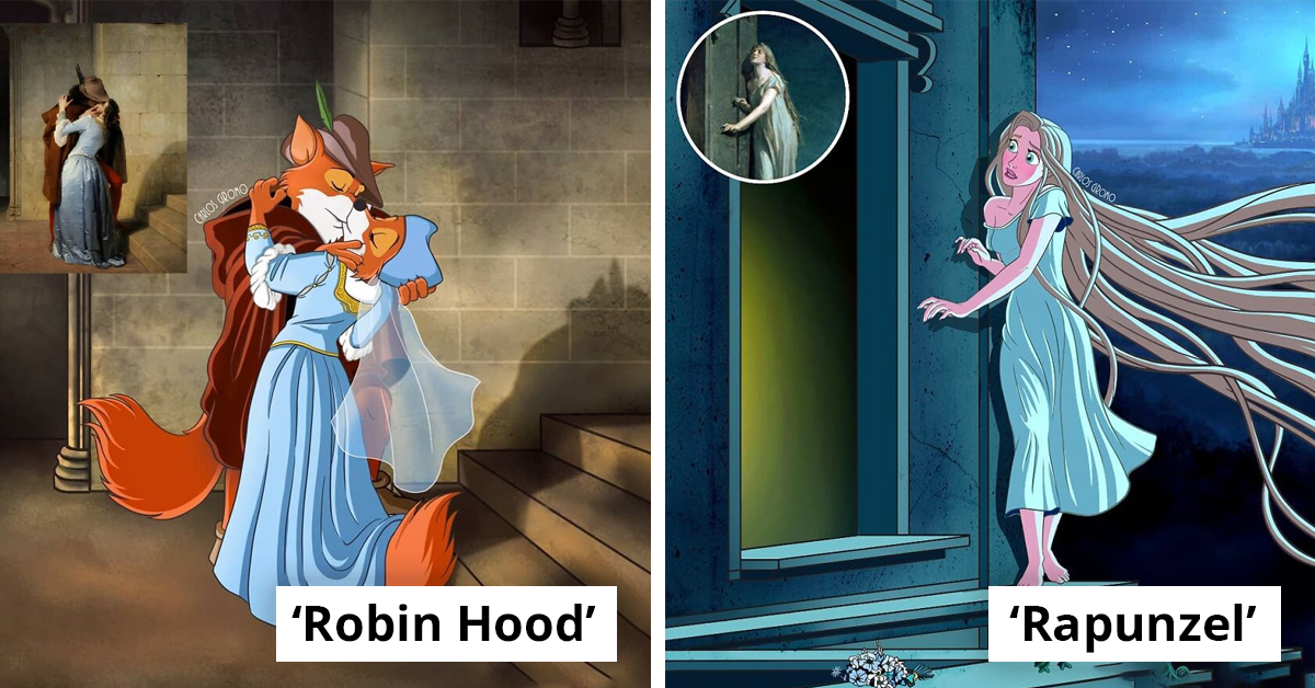 Artist Reimagines Disney Characters in Famous Classical Paintings and Pop Culture References (11 New Pics)