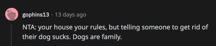 Was OP's condition too harsh?