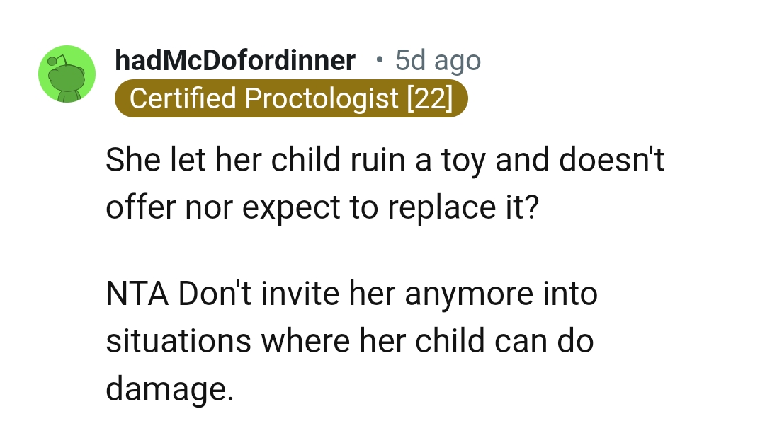 Do not invite her anymore