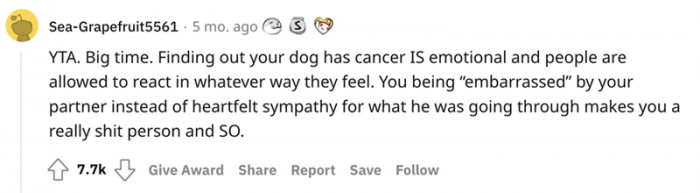 Reddit snapped back at OP