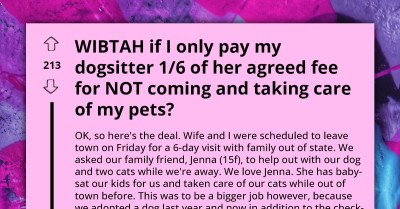 Couple Argues on Percentage to Pay Teen Petsitter for Cancelling Last Minute, Hands Final Decision Over to Reddit