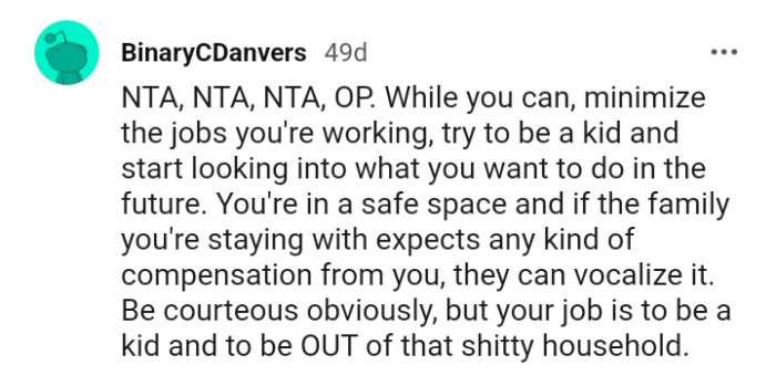 17. Your job is to be a kid and nothing more