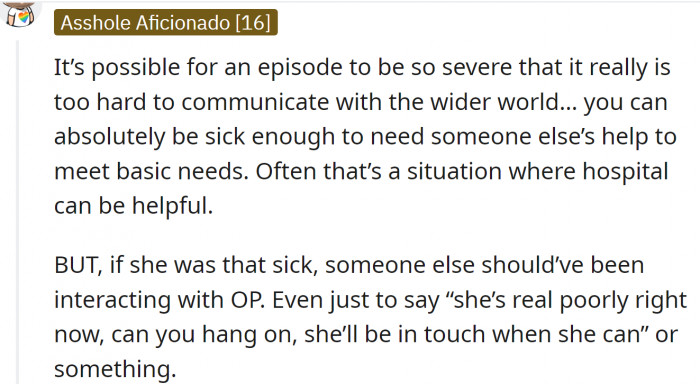 Someone should've contacted OP