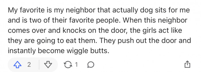 They just can't wait to get to the other side of the door.