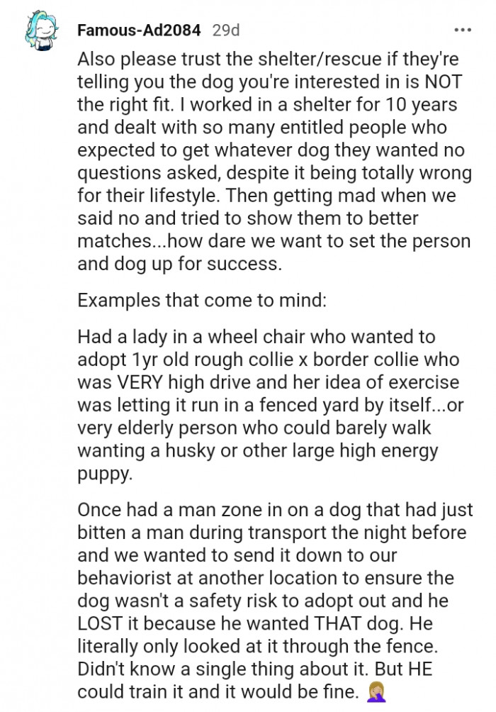 He could train it and it would be fine