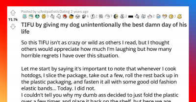 Dog Had The Best Day Ever After Owners Had An Accident Involving Hotdog Water