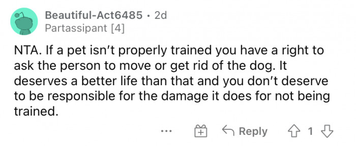 "It deserves a better life than that."