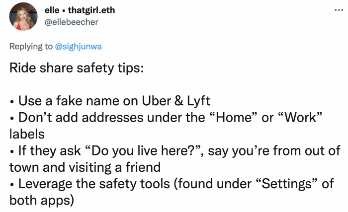 People started sharing safety tips